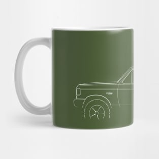 1987 Ford Bronco 4x4 - profile stencil, white Mug